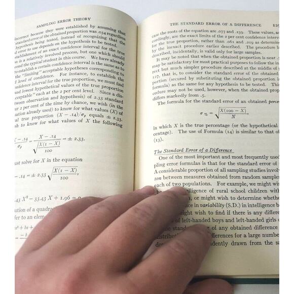 A First Course in Statistics E. F. Lindquist Revised Edition 1942 Hardcover - Picture 8 of 13